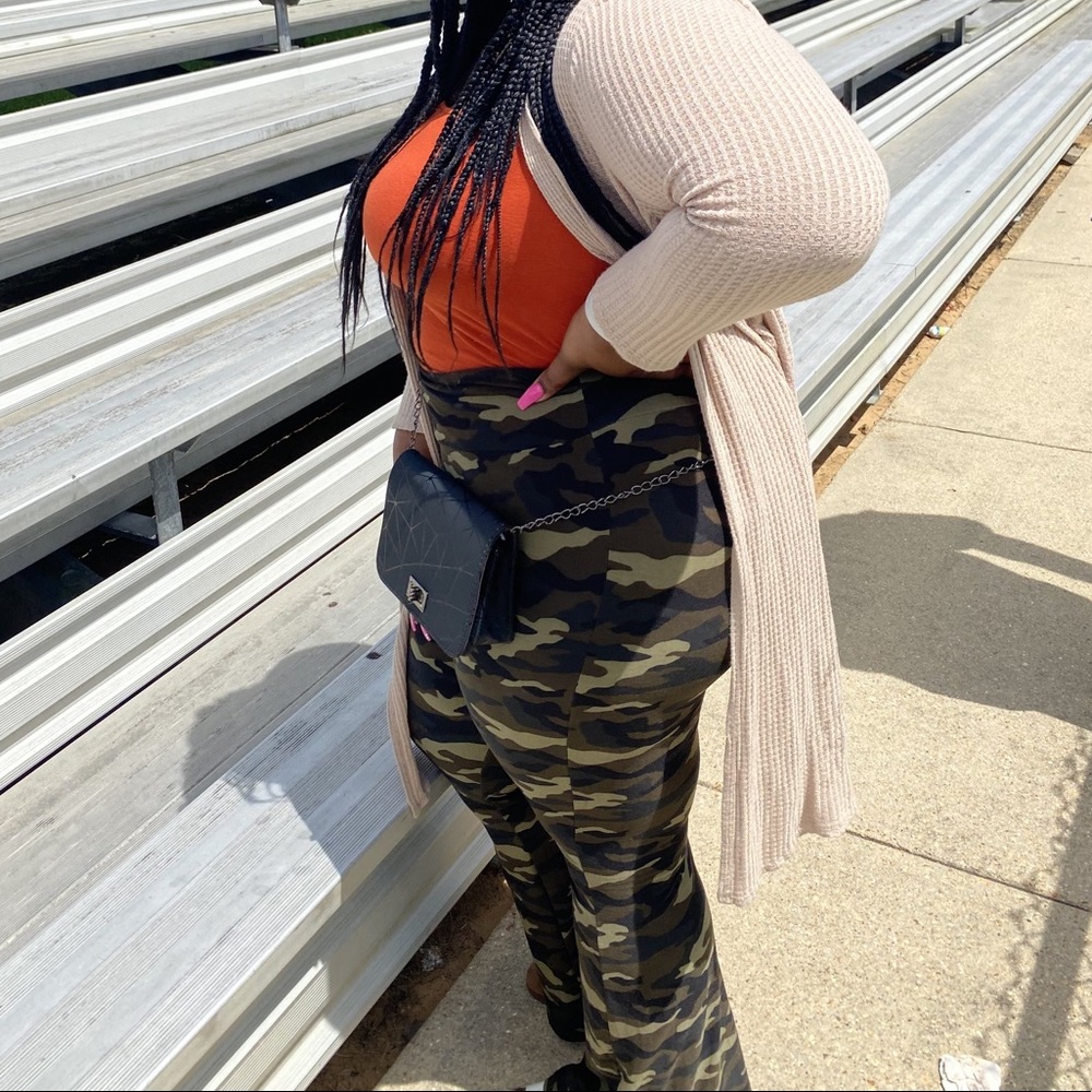 "Cute N Simple" Flare Camo Pants